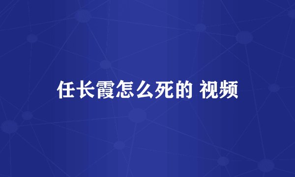 任长霞怎么死的 视频