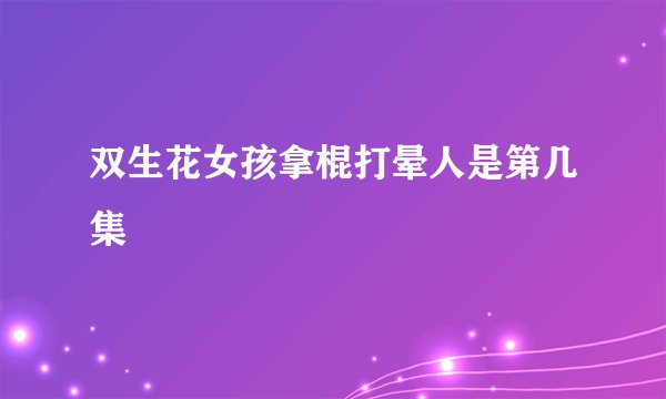 双生花女孩拿棍打晕人是第几集