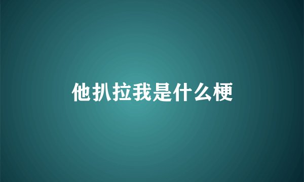 他扒拉我是什么梗