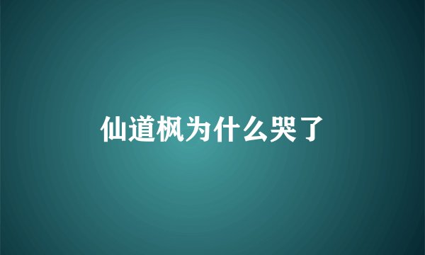 仙道枫为什么哭了