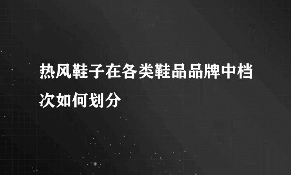 热风鞋子在各类鞋品品牌中档次如何划分