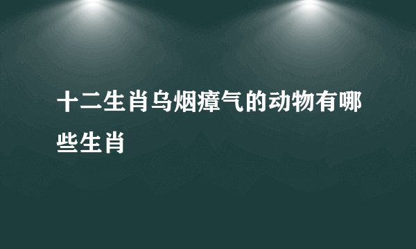 十二生肖乌烟瘴气的动物有哪些生肖