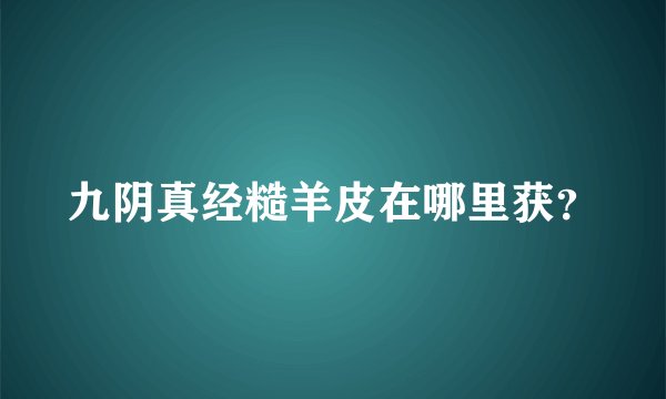 九阴真经糙羊皮在哪里获？