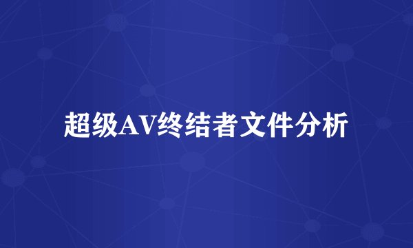 超级AV终结者文件分析