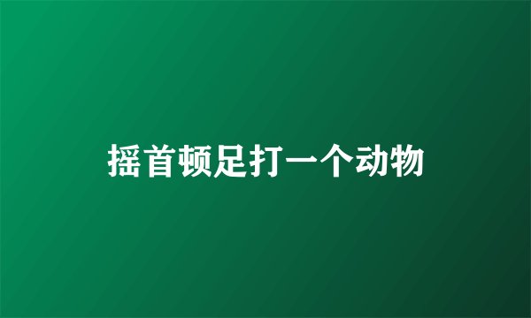 摇首顿足打一个动物