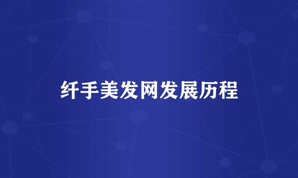 纤手美发网发展历程
