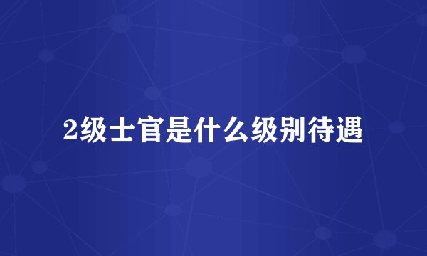 2级士官是什么级别待遇