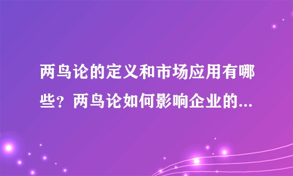两鸟论的定义和市场应用有哪些？两鸟论如何影响企业的战略决策？