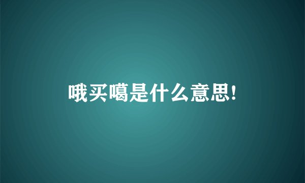 哦买噶是什么意思!