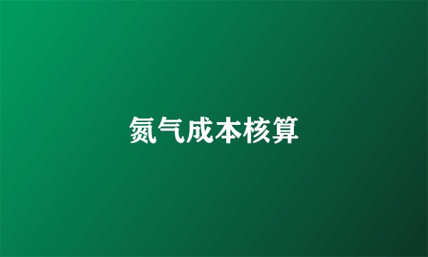 氮气成本核算