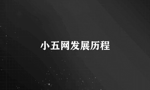 小五网发展历程