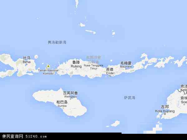努沙登加拉群岛各岛面积