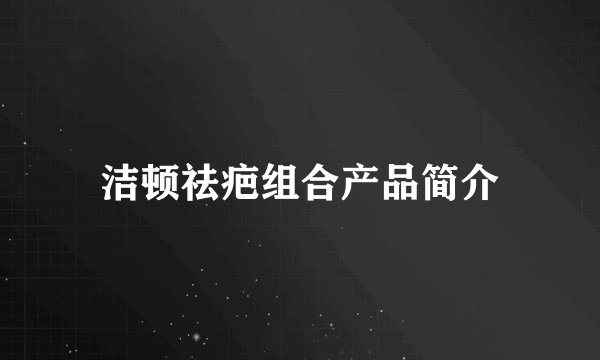 洁顿祛疤组合产品简介
