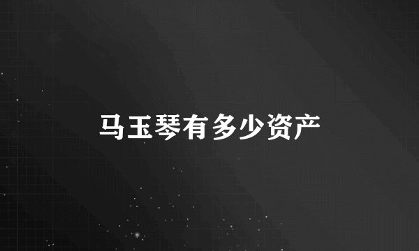 马玉琴有多少资产