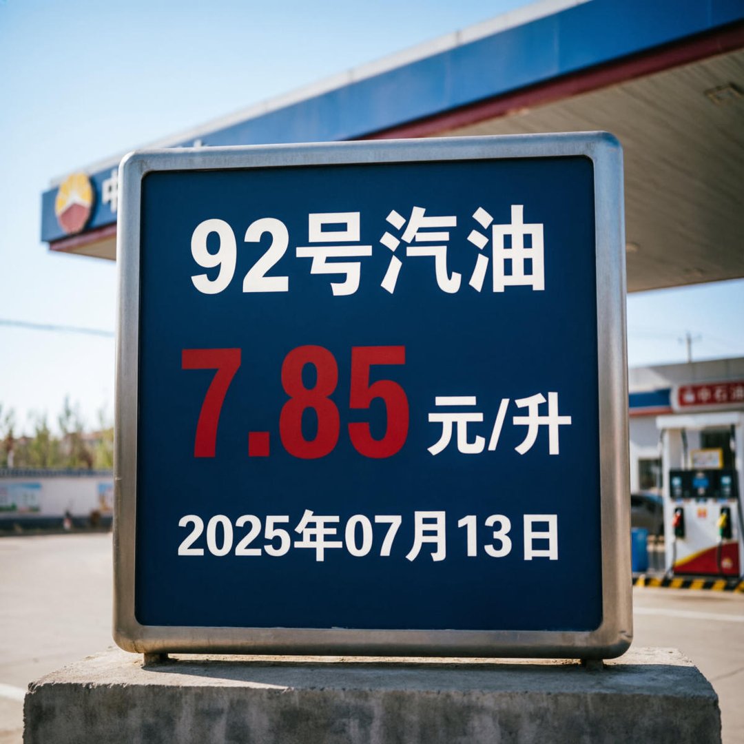 中石油油价92号油价2025年7月13号