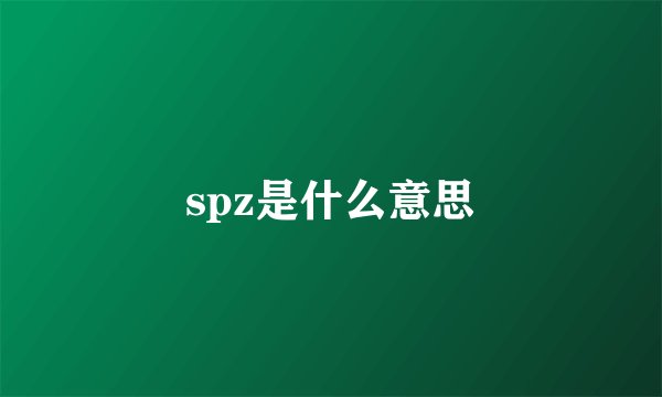 spz是什么意思