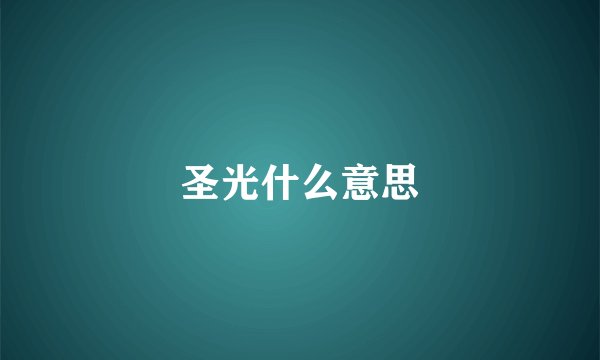 圣光什么意思