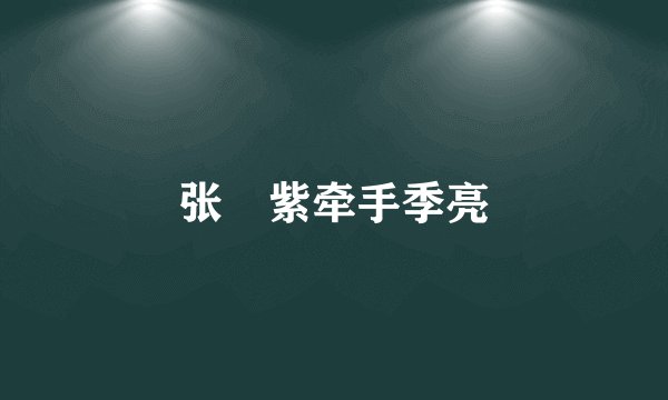 张祎紫牵手季亮