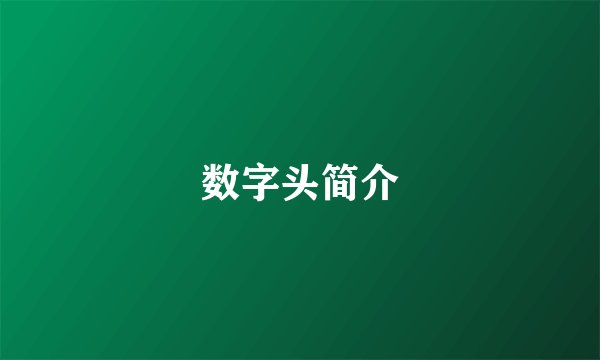 数字头简介