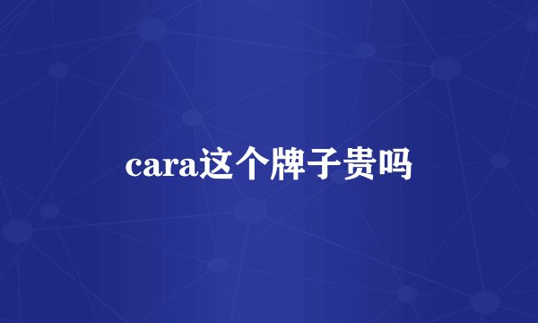cara这个牌子贵吗