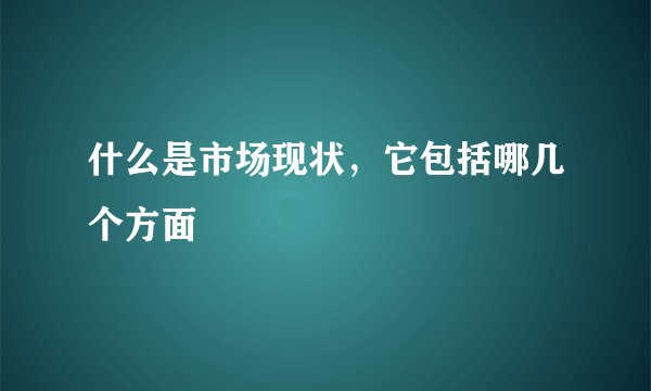 什么是市场现状，它包括哪几个方面