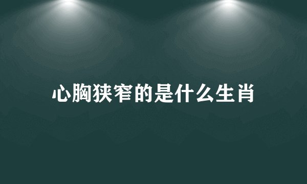 心胸狭窄的是什么生肖