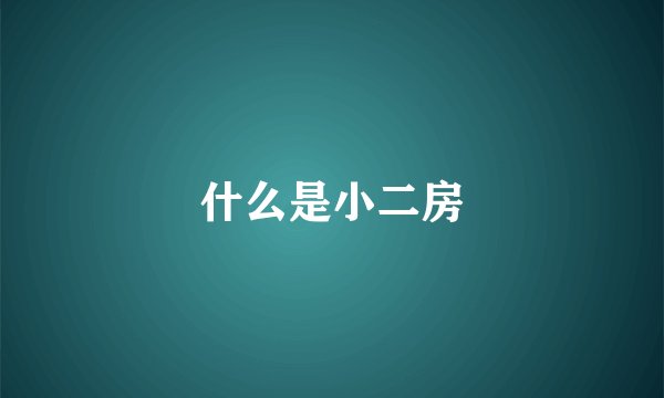 什么是小二房