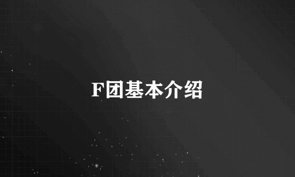 F团基本介绍