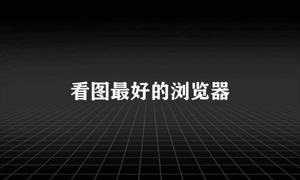 看图最好的浏览器