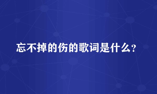 忘不掉的伤的歌词是什么？
