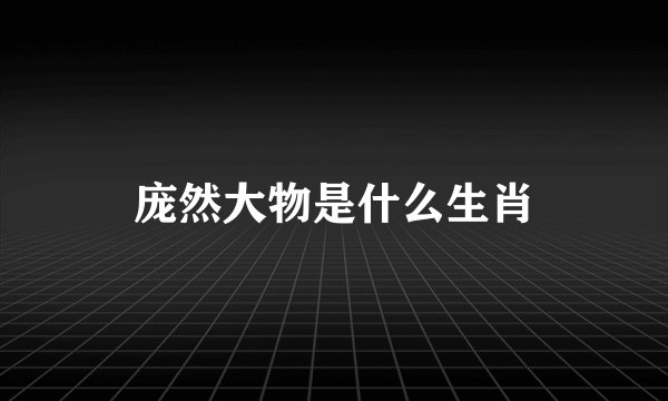 庞然大物是什么生肖