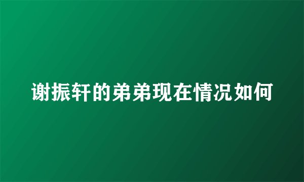 谢振轩的弟弟现在情况如何