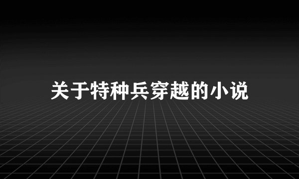 关于特种兵穿越的小说