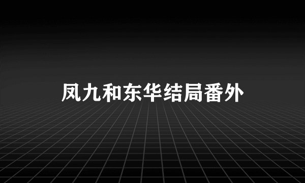 凤九和东华结局番外