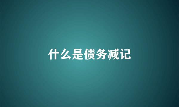 什么是债务减记