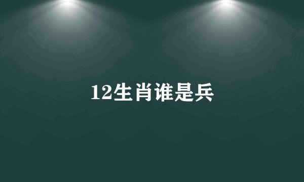 12生肖谁是兵