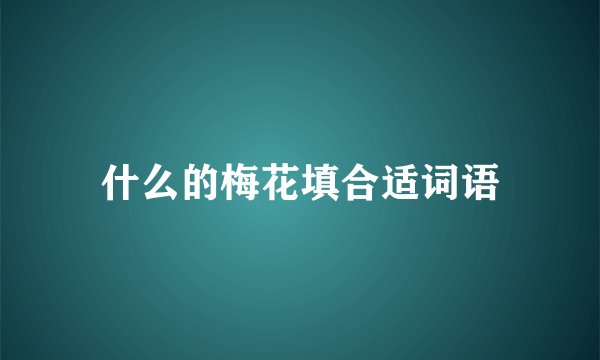 什么的梅花填合适词语