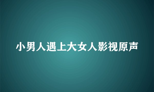 小男人遇上大女人影视原声