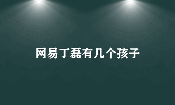 网易丁磊有几个孩子