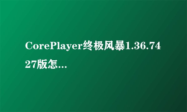 CorePlayer终极风暴1.36.7427版怎样设置手机签名