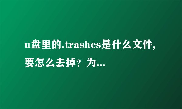 u盘里的.trashes是什么文件,要怎么去掉？为什么会出现这个文件？_...