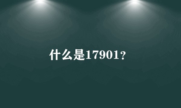 什么是17901？