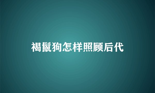 褐鬣狗怎样照顾后代