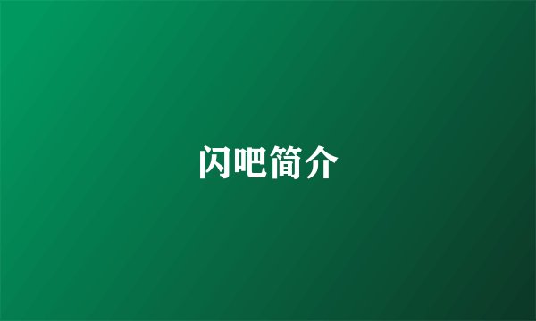 闪吧简介