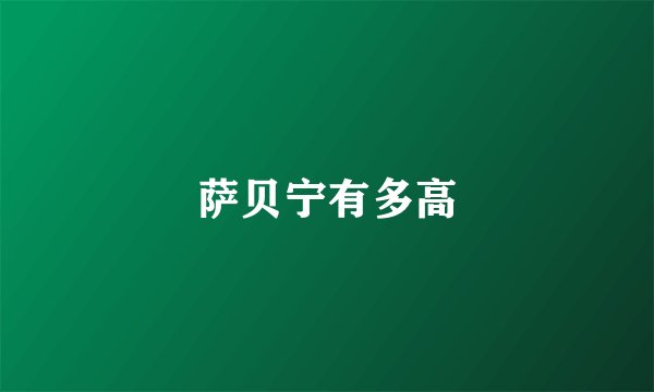 萨贝宁有多高