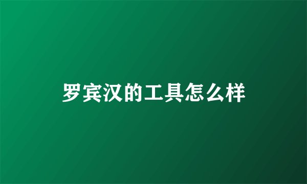 罗宾汉的工具怎么样