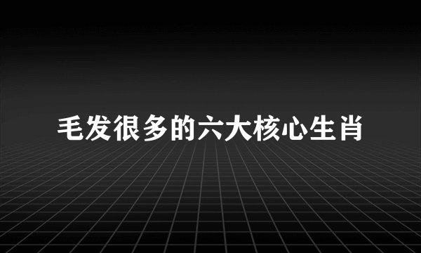 毛发很多的六大核心生肖