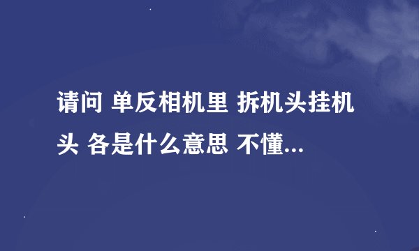 请问 单反相机里 拆机头挂机头 各是什么意思 不懂 请教~~~~