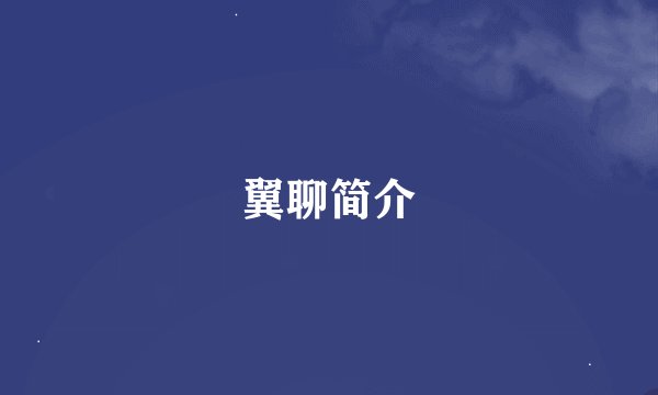 翼聊简介