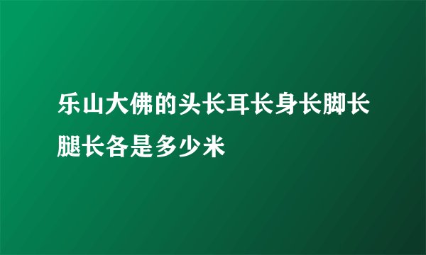 乐山大佛的头长耳长身长脚长腿长各是多少米